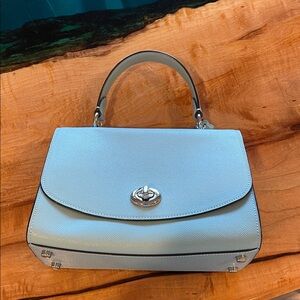 Elegant Light Blue Coach New Handbag
